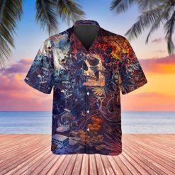 Floral Grateful Dead Skull Hawaiian Shirt