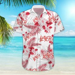 Red & White Floral Slayer Hawaiian Shirt main