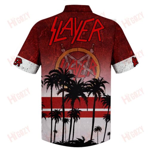 Slayer Palm Paradise Hawaiian Shirt Back Side