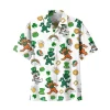 White Grateful Dead St. Patrick's Day Hawaiian Shirt