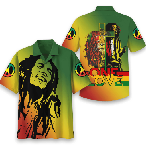 Bob Marley and the Wailers performing One Love Hawaiian Shirt