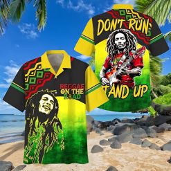 Bob Marley Don’t Run Stand Up Hawaiian Shirt