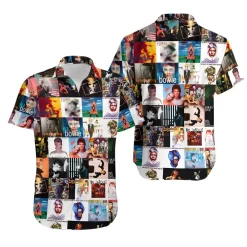 Dadvid Bowie Album Collage Hawaiian Shirt