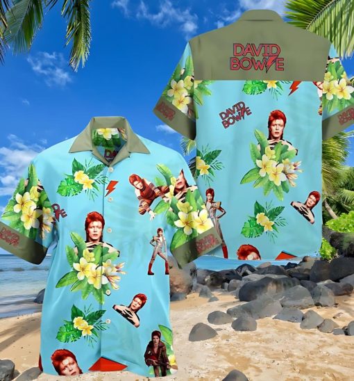 David Bowie Tropical Summer Pattern Hawaiian Shirt