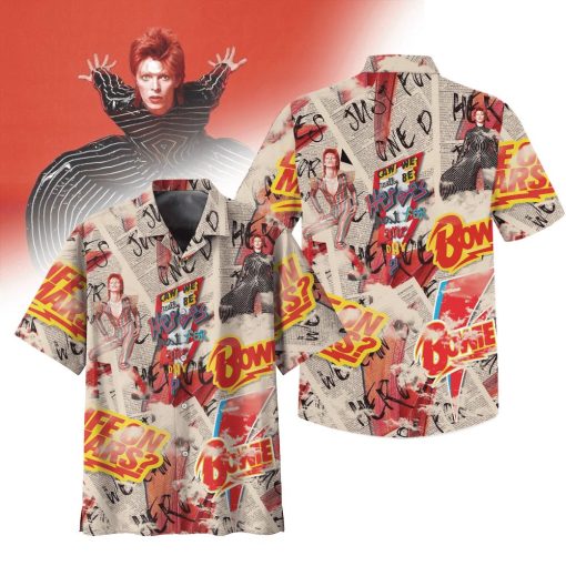 David Guetta vs Bowie Just For One Day Heroes Hawaiian Shirt