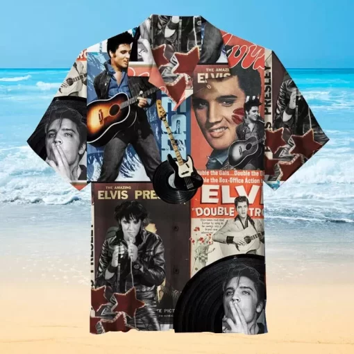 Elvis Presley album cover Collage Hawaiian Shirt