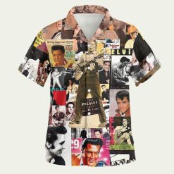 Elvis Presley Album Cover Hawaiian Shirt front