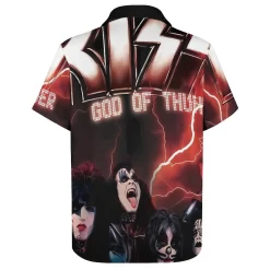 God Of Thunder KISS Hawaiian Shirt Back