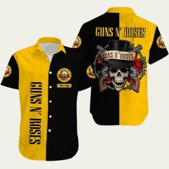 Guns N Roses Logo Rock Band Tropical Hawaiian Shirt