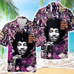 Jimi Hendrix Album Collage Tropical Hawaiian Shirt