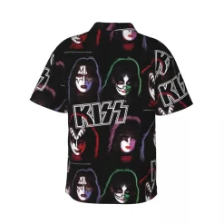 Kiss Band Group Vacation Hawaiian Shirt Back