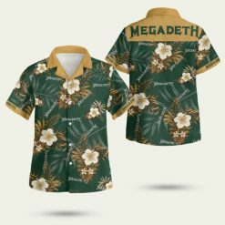 Megadeth Green Flower Hawaiian Shirt