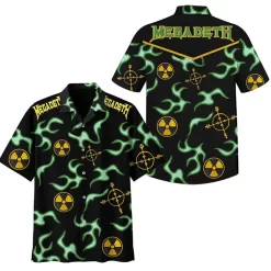 Megadeth Hazard Logo Hawaiian Shirt