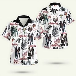 Motley Crue Band White Beach Wear Hawaiian Shirt