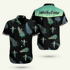 Motley Crue Rock Band Tropical Flower Hawaiian Shirt