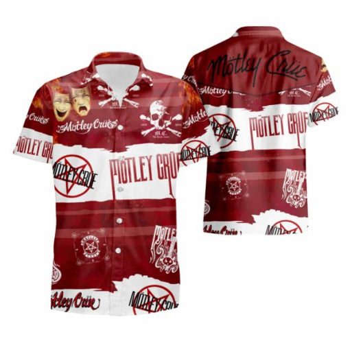 Motley Crue Skull Red Hawaiian Shirt