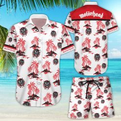 Motorhead Red Coconut Tree Hawaiian Shirt