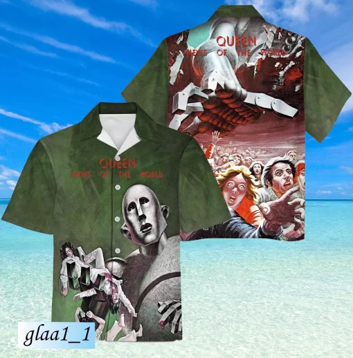 Queen Rock Band News Of The World Hawaiian Shirt