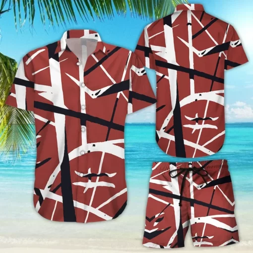 Red Eddie Van Halen Summer Beach Hawaiian Shirt