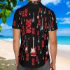 AC/DC Band Logo And Guitar Red Hawaiian Shirt Back