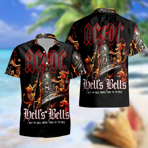 AC/DC Hells Bells Hawaiian Shirt