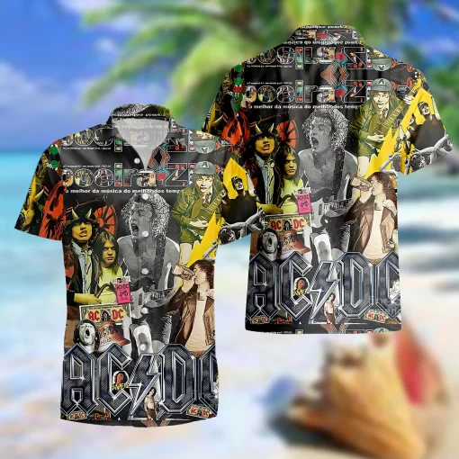 ACDC High Way To Hell Rock Band Hawaiian Shirt