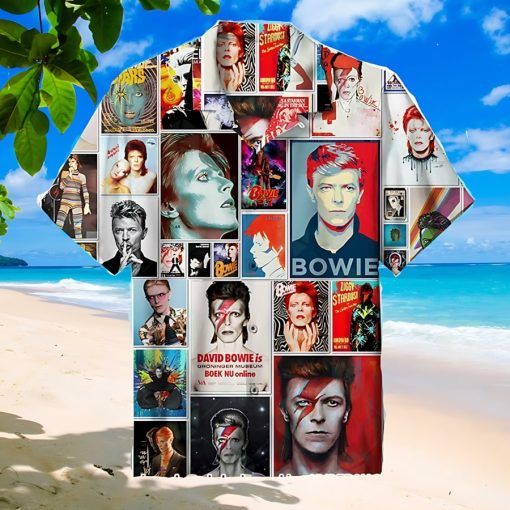 David Bowie Photo Collage Hawaiian Shirt