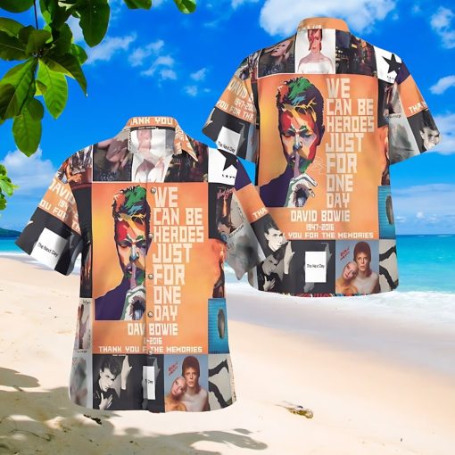 David Bowie We Can Be Heroes Just For One Day Hawaiian Shirt