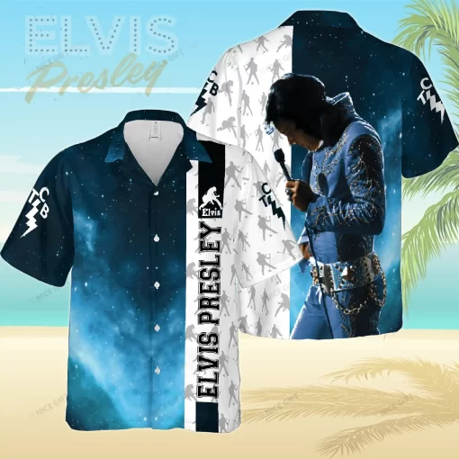 Elvis Blue Galaxy Edition Hawaiian Shirt