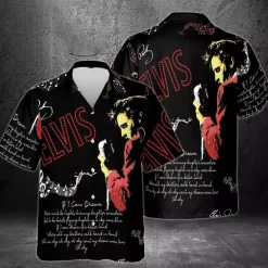 Elvis If I Can Dream Lyrics Hawaiian Shirt