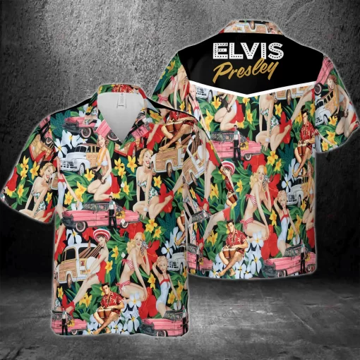 Elvis Presley Aloha Sweethearts Hawaiian Shirt