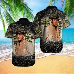 Elvis Presley Camouflage Hawaiian Shirt