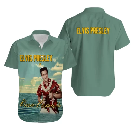 Elvis Presley In Blue Hawaiian Shirt