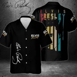 Elvis Presley Long Live The King Signature Hawaiian Shirt