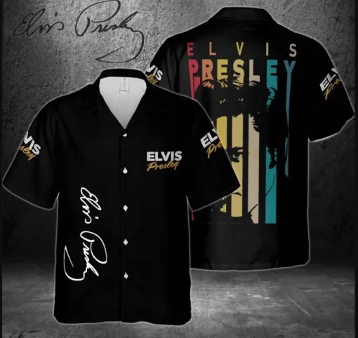 Elvis Presley Long Live The King Signature Hawaiian Shirt