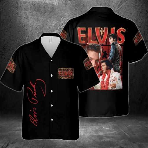 Elvis Presley Performance Hawaiian Shirt with Signature