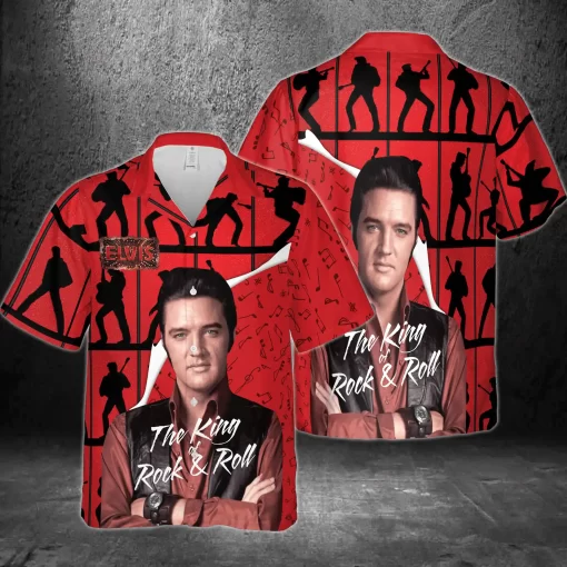 Elvis Presley The King Of Rock & Roll Hawaiian 3D Shirt