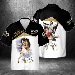 Elvis Presley The King's Reign Tribute Hawaiian Shirt