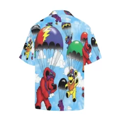 Grateful Dead Bears. 70's Music Hawaiian Shirt back side