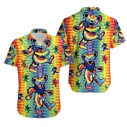 Grateful Dead Bears Tie Dye Hawaii Shirt