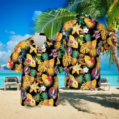 Grateful Dead Colorful Dancing Bear Hawaiian Shirt