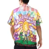 Grateful Dead Dancing Bears Tie-Dye Hawaiian Shirt Mockup Back