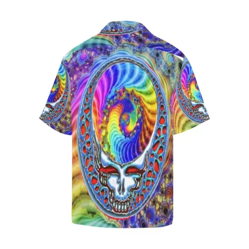 Grateful Dead Psychedelic 70's Music Hawaiian Shirt back side