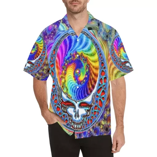 Grateful Dead Psychedelic 70's Music Hawaiian Shirt mockup front