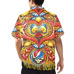 Grateful Dead Psychedelic Love Hawaiian Shirt mockup back