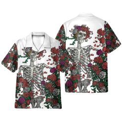 Grateful Dead Skull With Rose Hawaiian Shirt