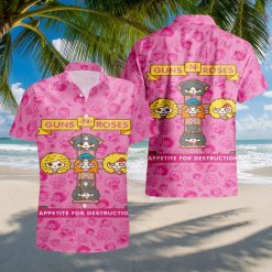 Guns N Roses Appetite For Destruction Chibi Cute Pink Hawaiian Shirt