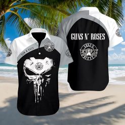 Guns N Roses Punisher Skull Hawaiian Shirt