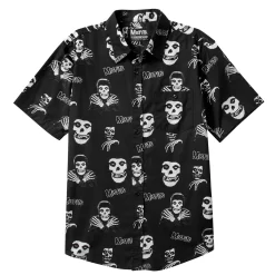 Horror Punk Misfits Skull Hawaiian Shirt