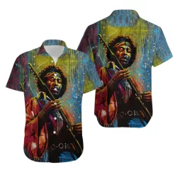 Jimi Hendrix Galaxy Art Hawaiian Shirt